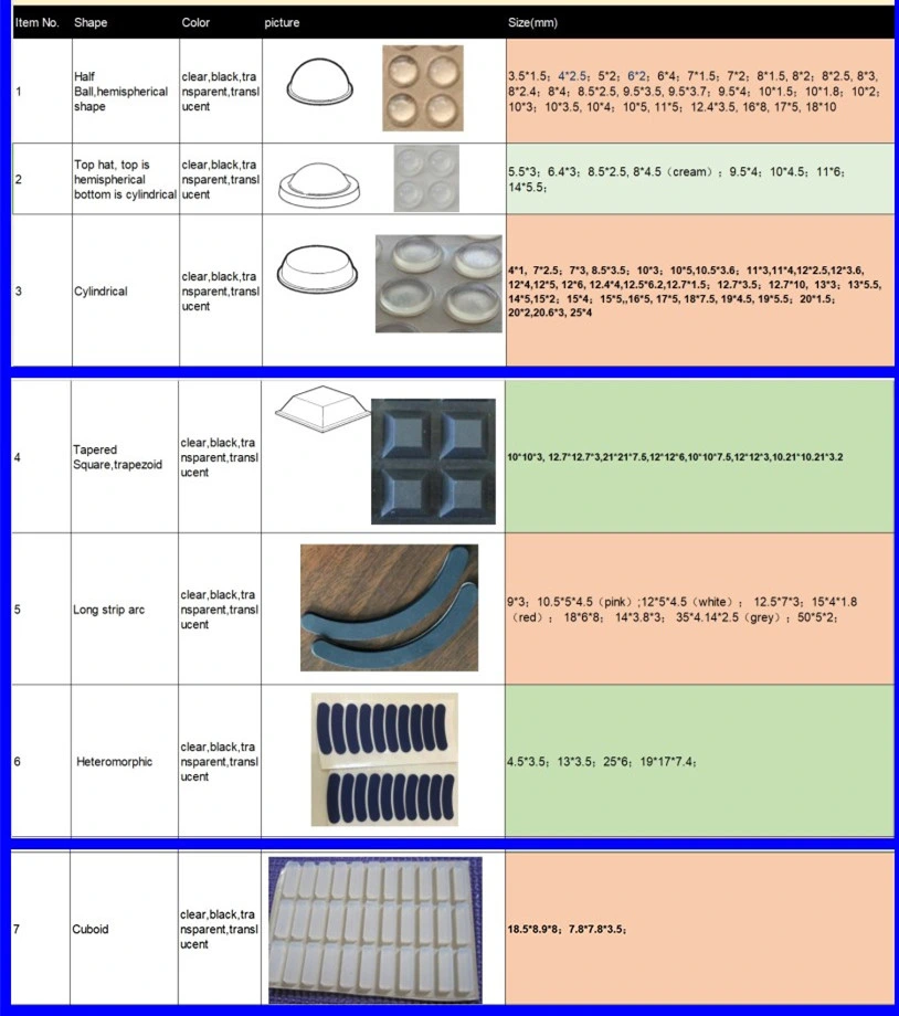 Bumpon / Adhesive Rubber Pad / Silicone Pads